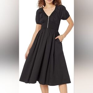 The Drop Women's Daksha Cotton Smocked Zipper Detail Dress NWT Size Medium